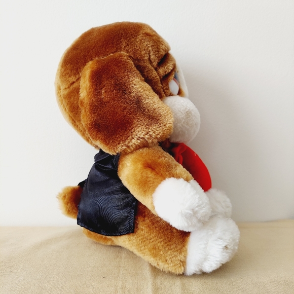 Vintage Collectible Sad Sam Plush Puppy Holding Heart George Valentino - Picture 9 of 11